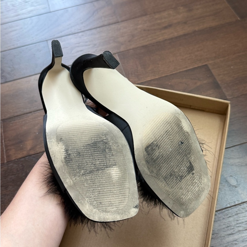 STEVE MADDEN Narella Slingback Feather Sandal - Picture 6 of 7
